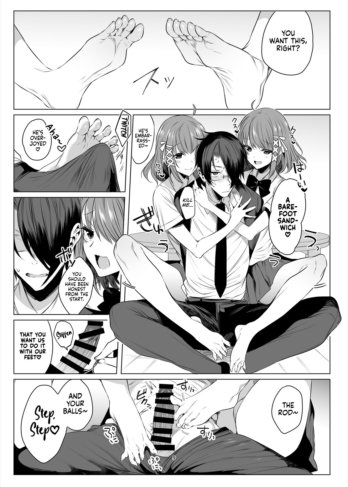 Hentai Manga Comic-Twin Feet-Read-7